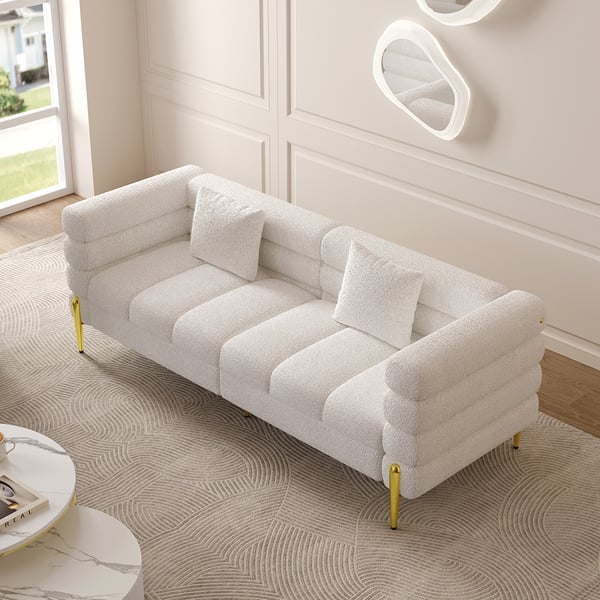 Phòng khách sang trọng ghế sofa thiết lập vải Velvet ghế sofa Modern Sectional Cover ghế sofa Recliner 3