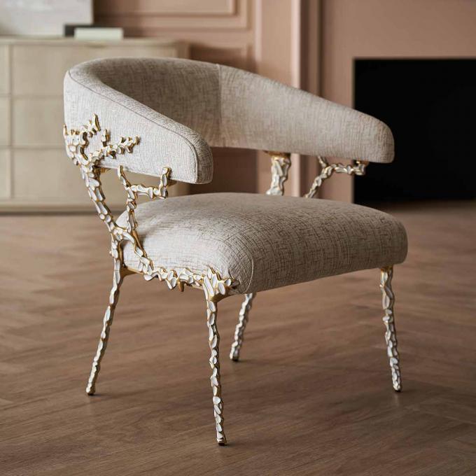 Metal Frame Velvet Leather Armchair Lounge Phòng khách Phòng khách 6