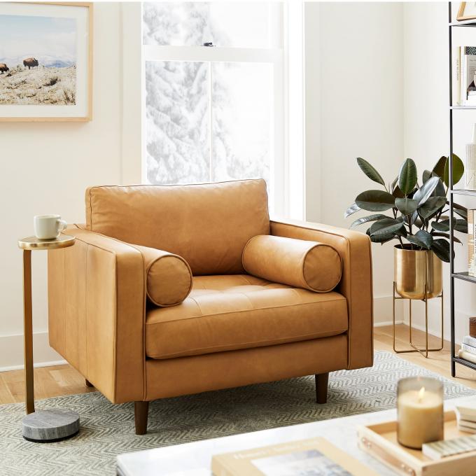 Ghế ghế dài vải nhung hiện đại với ghế Ottoman 5