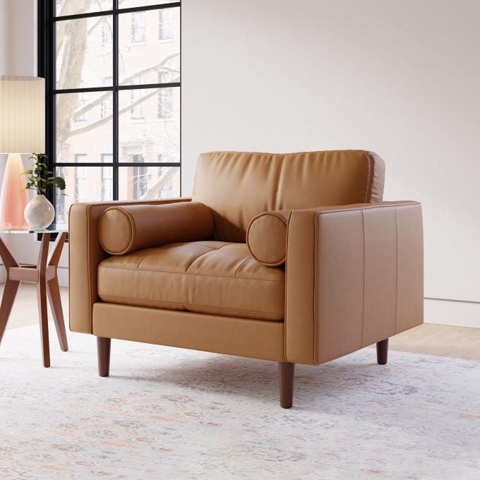 Ghế ghế dài vải nhung hiện đại với ghế Ottoman 6