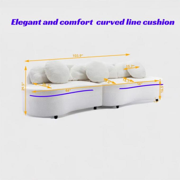 Đặt ghế sofa vải màu trắng 0