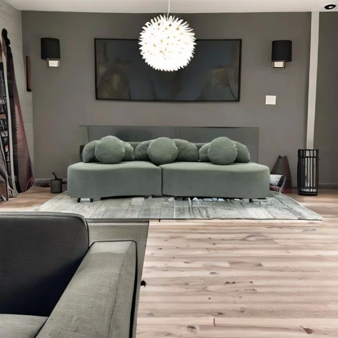 Đặt ghế sofa vải màu trắng 5