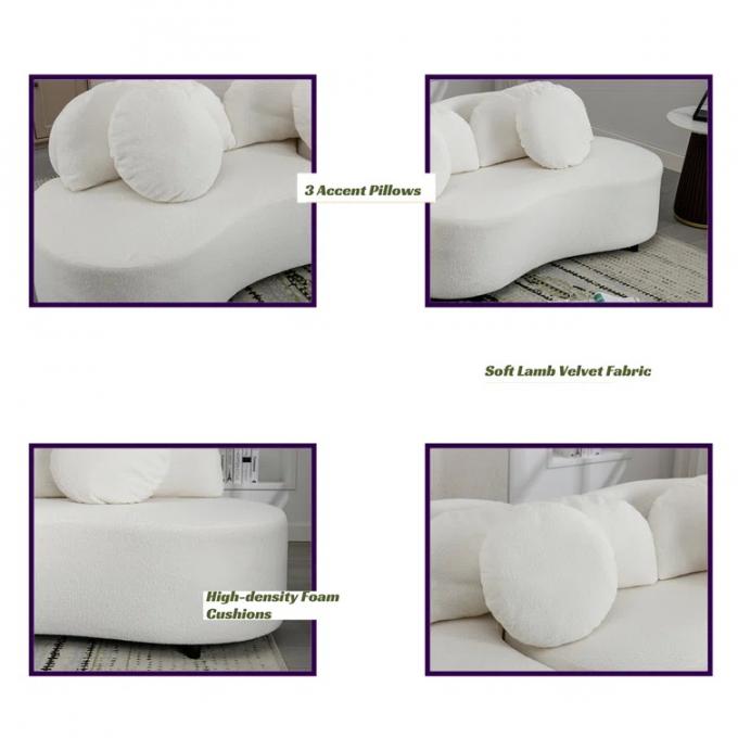 Đặt ghế sofa vải màu trắng 4