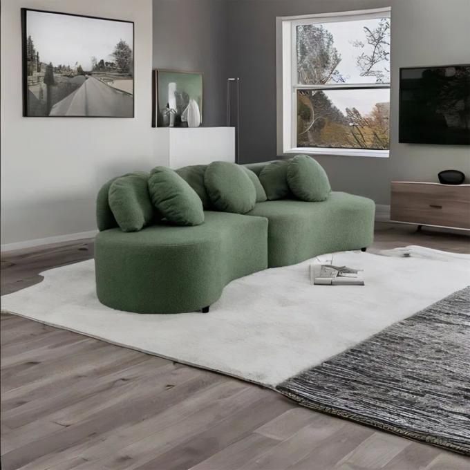 Đặt ghế sofa vải màu trắng 6