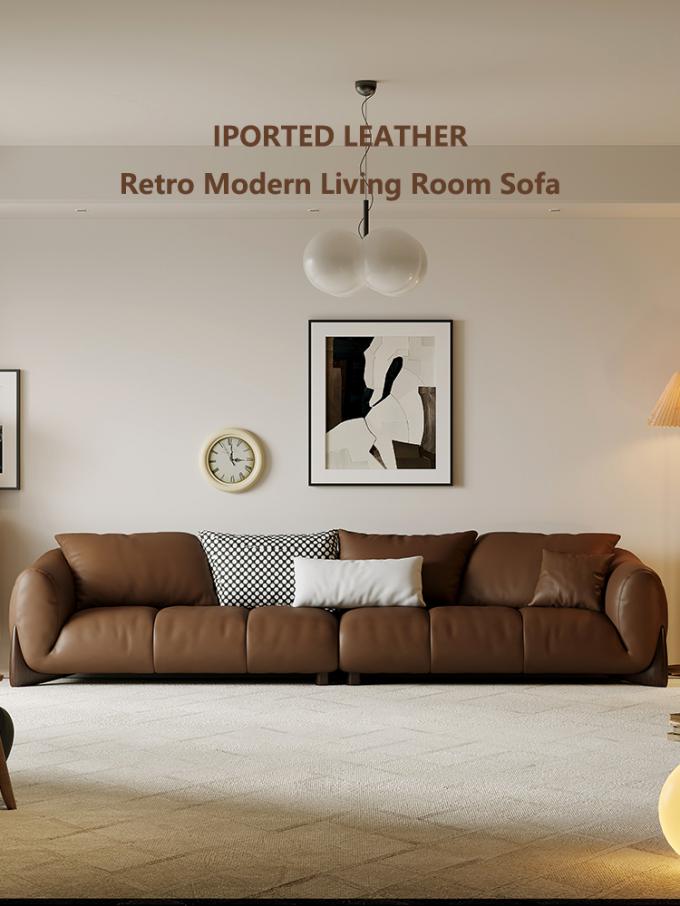 Italian Genuine Leather Sectional Recliner Sofa Set Mô-đun nội thất phòng khách 1