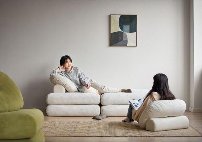 Nằm Convertible phần ghế sofa giường ghế sofa Tatami với vải nhung 10