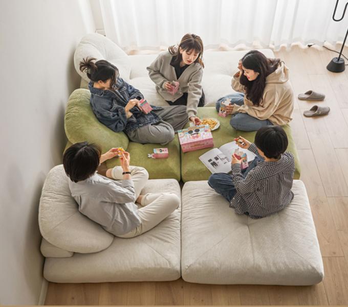 Nằm Convertible phần ghế sofa giường ghế sofa Tatami với vải nhung 12
