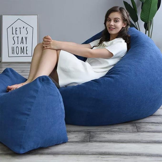 Ngoài trời 7ft Giant Bean Bag Lounge Chair Soft False Fur Fabric EPS Fill 15