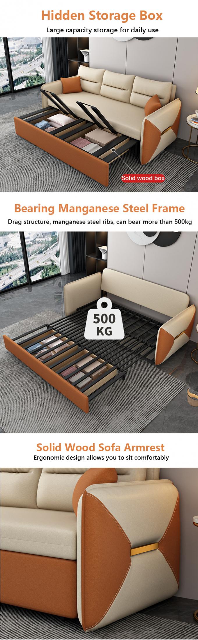 Đồ nội thất phòng khách Convertible ghế sofa giường Loveseat Sleeper Áo phủ 6