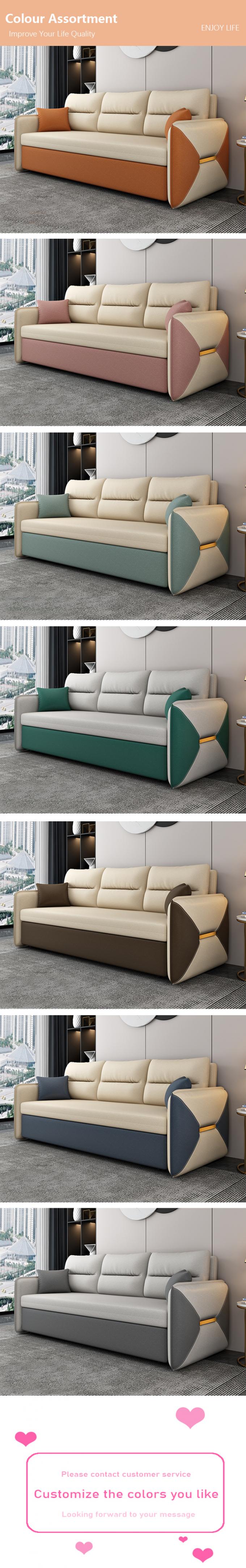 Đồ nội thất phòng khách Convertible ghế sofa giường Loveseat Sleeper Áo phủ 8