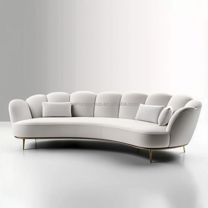 Vật liệu độn BỌT sang trọng Phòng khách Vải Sofa Nhung Bọc Ghế Sofa Góc cho Nhà Khách Sạn và Thiết kế Cuối 2