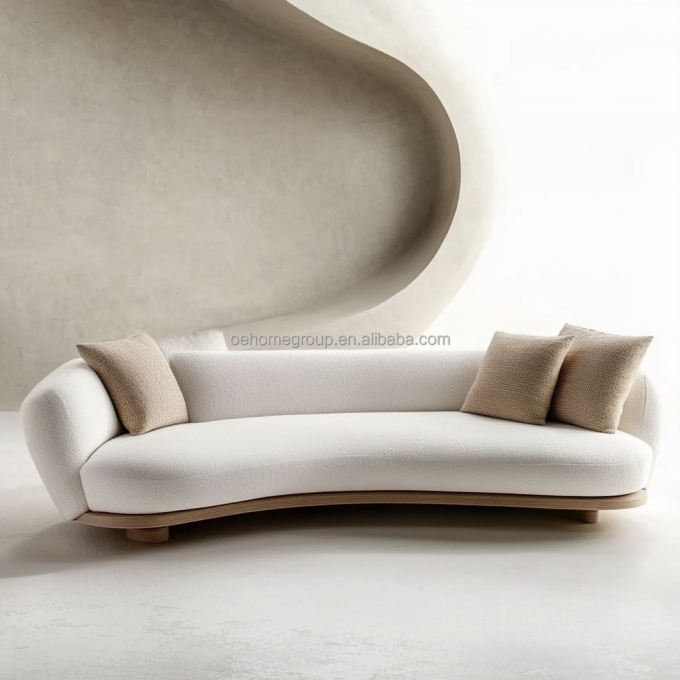 Vật liệu độn BỌT sang trọng Phòng khách Vải Sofa Nhung Bọc Ghế Sofa Góc cho Nhà Khách Sạn và Thiết kế Cuối 4