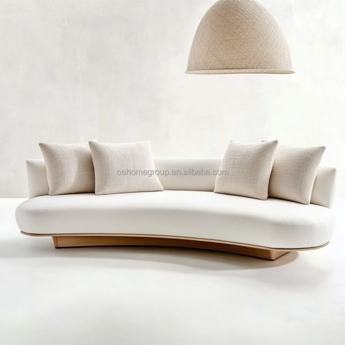 Vật liệu độn BỌT sang trọng Phòng khách Vải Sofa Nhung Bọc Ghế Sofa Góc cho Nhà Khách Sạn và Thiết kế Cuối 5