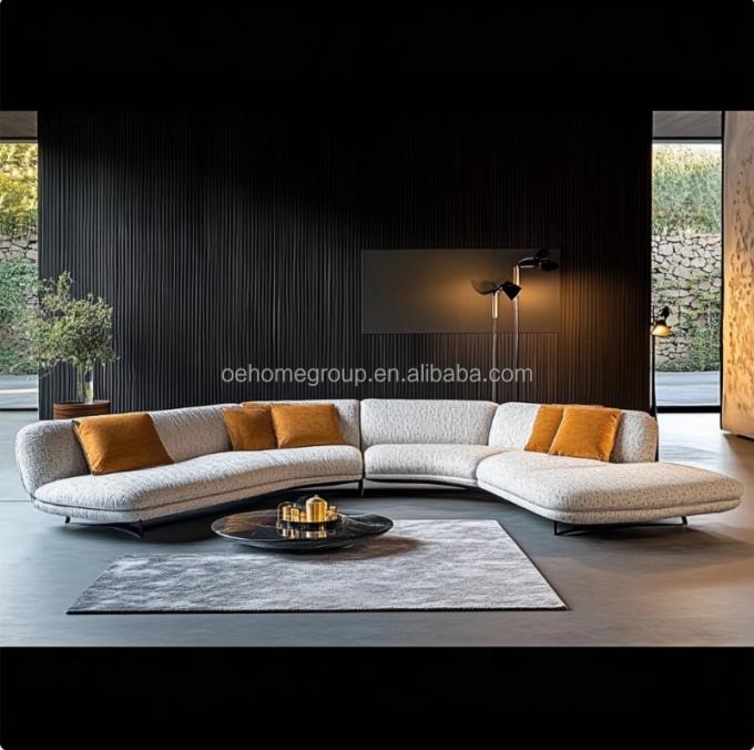 Phòng khách tối giản Sofa Thiết kế thời trang Ý Để thư giãn và thoải mái trong thời gian rảnh 4