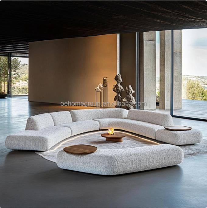 Phòng khách tối giản Sofa Thiết kế thời trang Ý Để thư giãn và thoải mái trong thời gian rảnh 6