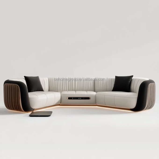 Gần đây 2 ghế 3 ghế sofa ánh sáng phòng khách sang trọng phòng khách Loveseat ghế sofa ghế sofa da 2