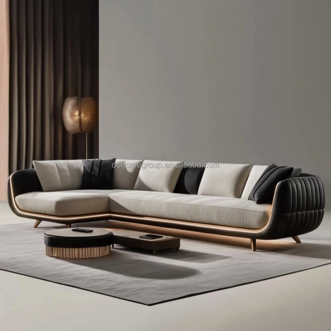 Gần đây 2 ghế 3 ghế sofa ánh sáng phòng khách sang trọng phòng khách Loveseat ghế sofa ghế sofa da 5