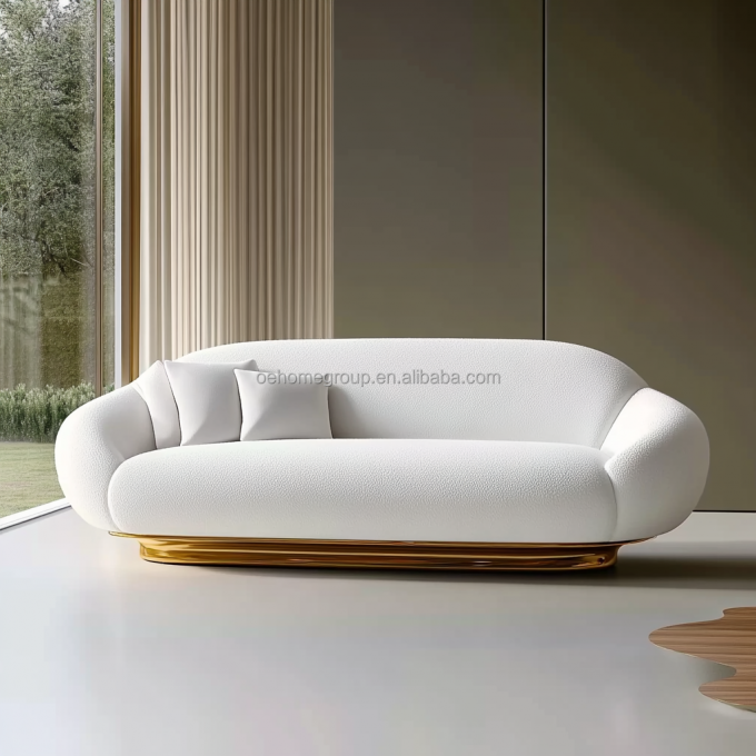 2 Chiếc ghế sofa kiểu Ý đồ nội thất nhà thiết kế hiện đại đồ nội thất phòng khách sang trọng 3