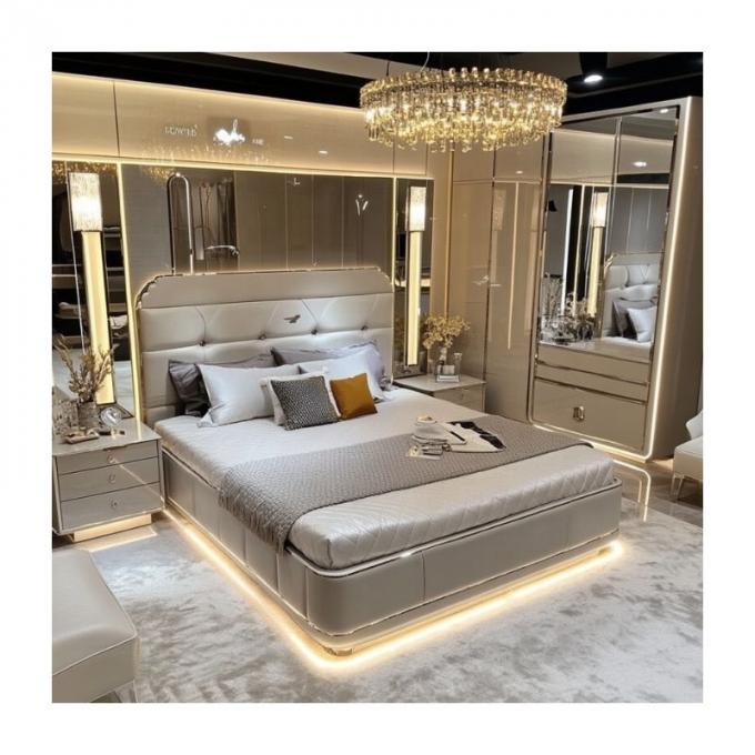 Thiết kế hiện đại có thể điều chỉnh giường gỗ kích thước hoàng hậu cho phòng ngủ hoàng gia sang trọng của Ý 6