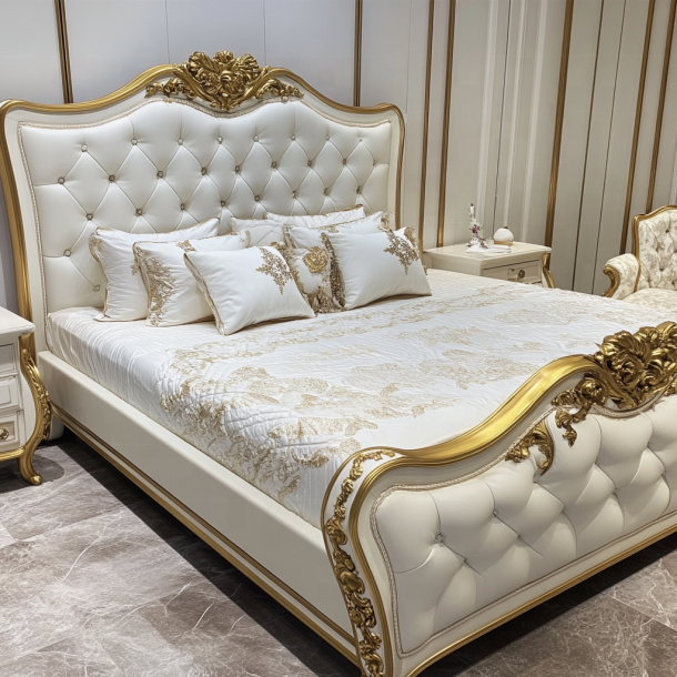 Nhà nội thất phòng ngủ King kích thước thiết kế hiện đại Chiếc giường đôi sang trọng với kích thước tùy chỉnh 6