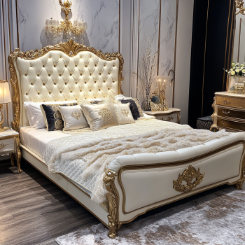 Nhà nội thất phòng ngủ King kích thước thiết kế hiện đại Chiếc giường đôi sang trọng với kích thước tùy chỉnh 7
