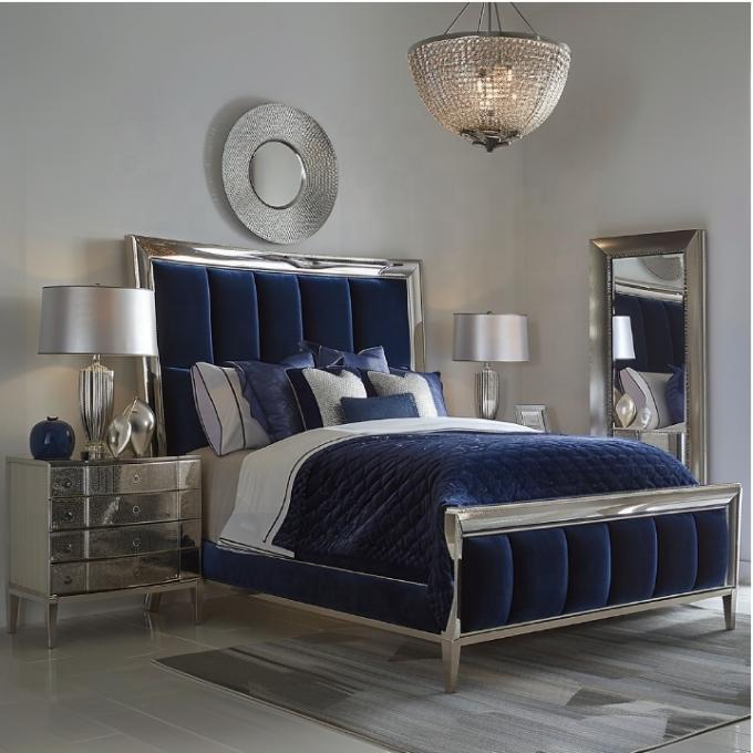 Đồ nội thất phòng ngủ cổ điển thanh lịch với tấm gương king size và vật liệu MDF hiện đại 6
