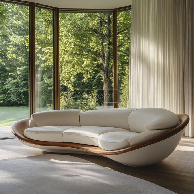 Phòng Khách / Nội Thất Gia Đình Bộ Ghế Sofa Văn Phòng Mô-đun Hai Chỗ Ngồi Hiện Đại Bằng Gỗ Da Trang Trí Nhà Ở Sang Trọng 3