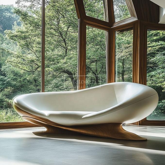 Phòng Khách / Nội Thất Gia Đình Bộ Ghế Sofa Văn Phòng Mô-đun Hai Chỗ Ngồi Hiện Đại Bằng Gỗ Da Trang Trí Nhà Ở Sang Trọng 5