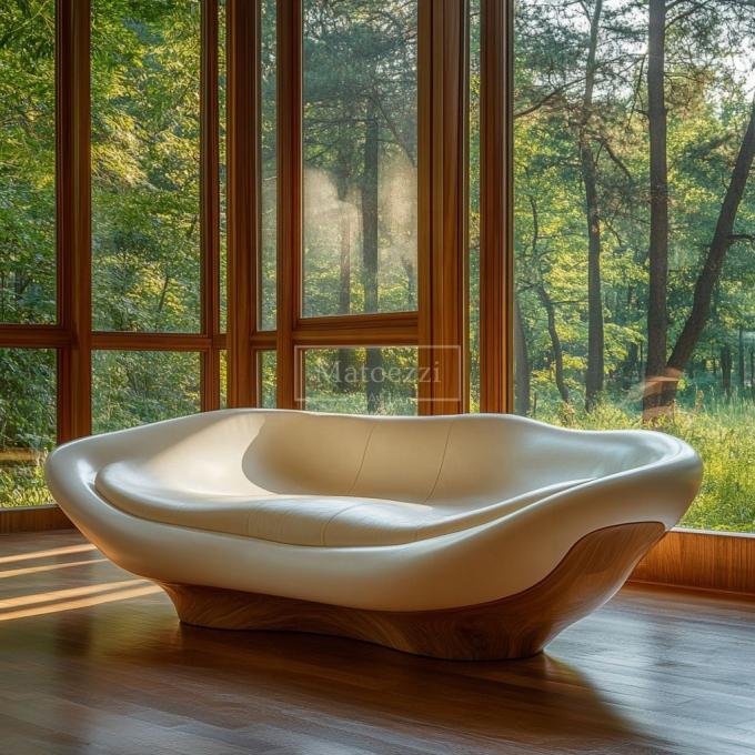 Phòng Khách / Nội Thất Gia Đình Bộ Ghế Sofa Văn Phòng Mô-đun Hai Chỗ Ngồi Hiện Đại Bằng Gỗ Da Trang Trí Nhà Ở Sang Trọng 6