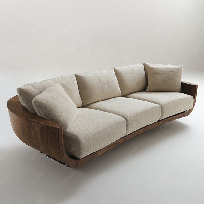 Bộ ghế sofa Chesterfield phong cách châu Âu tối giản phòng khách hiện đại chân gỗ trắng với màu sắc tùy chỉnh và thiết kế sang trọng 7