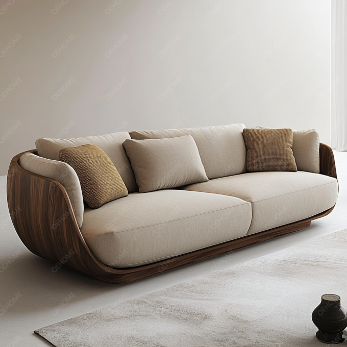 Bộ ghế sofa Chesterfield phong cách châu Âu tối giản phòng khách hiện đại chân gỗ trắng với màu sắc tùy chỉnh và thiết kế sang trọng 8