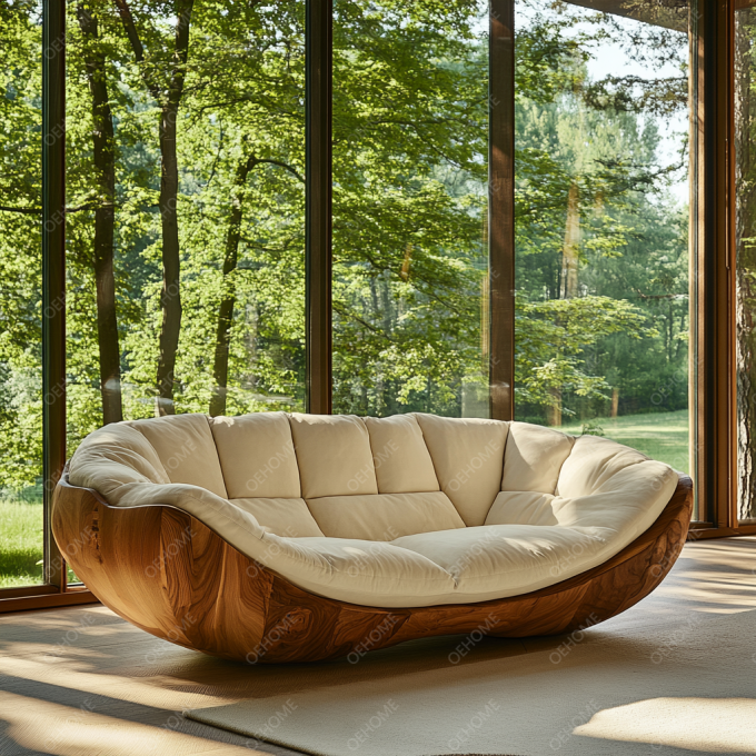 Bộ ghế sofa hiện đại có thể tùy chỉnh với bộ đồ họa phòng khách đơn giản chân gỗ và góc để tạo ra bầu không khí thư giãn 2
