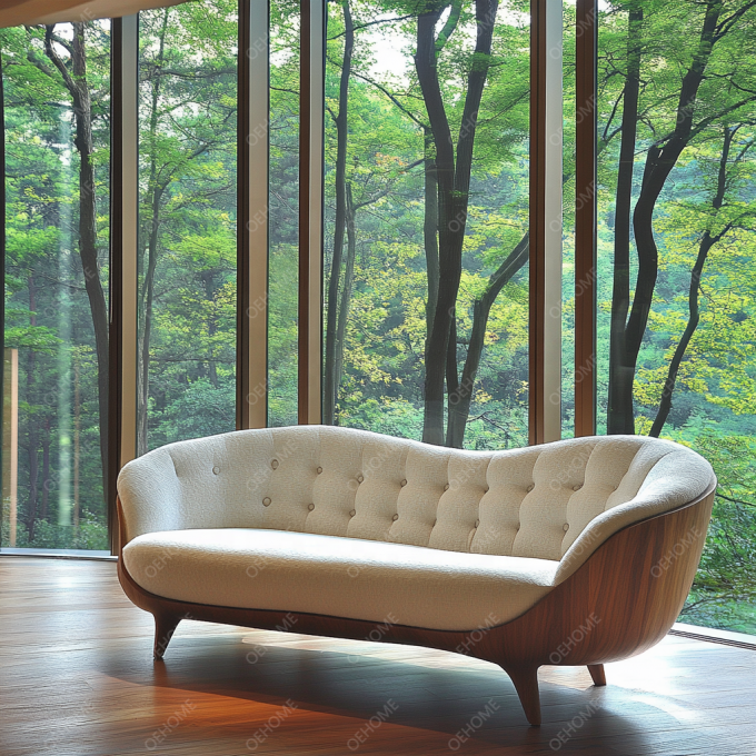 Bộ ghế sofa hiện đại có thể tùy chỉnh với bộ đồ họa phòng khách đơn giản chân gỗ và góc để tạo ra bầu không khí thư giãn 3