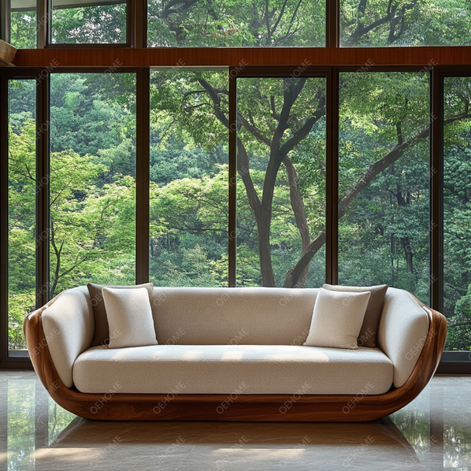 Bộ ghế sofa hiện đại có thể tùy chỉnh với bộ đồ họa phòng khách đơn giản chân gỗ và góc để tạo ra bầu không khí thư giãn 4