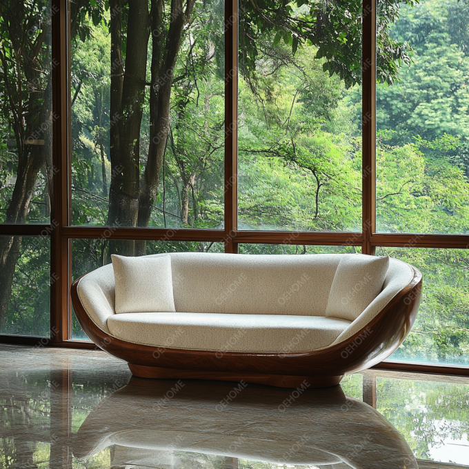 Bộ ghế sofa hiện đại có thể tùy chỉnh với bộ đồ họa phòng khách đơn giản chân gỗ và góc để tạo ra bầu không khí thư giãn 6