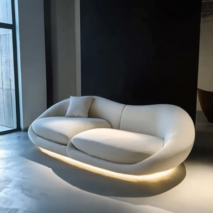 Modern Minimalist Luxury Wood Sofa Set Half Circle Designer Quanh cong ghế sofa cho phòng ăn 6