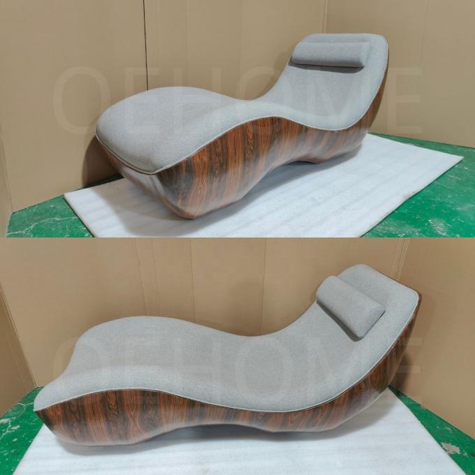 Ghế thư giãn hình dạng độc đáo hiện đại, tay vịn bằng gỗ nguyên khối, tay cầm cơ chế vận hành cho ghế bành gia đình và khách sạn 8