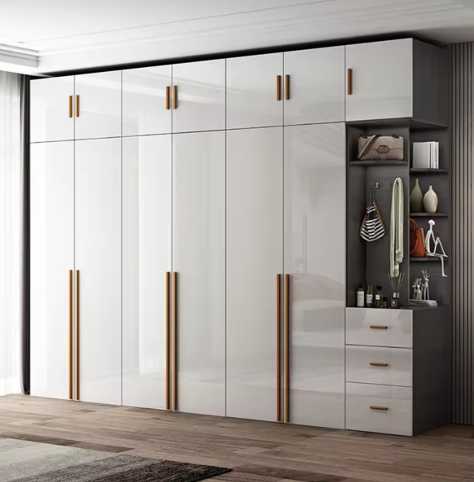 Tùy chỉnh 2 cửa hiện đại MDF Quần áo gỗ Tủ quần áo cho phòng ngủ 1