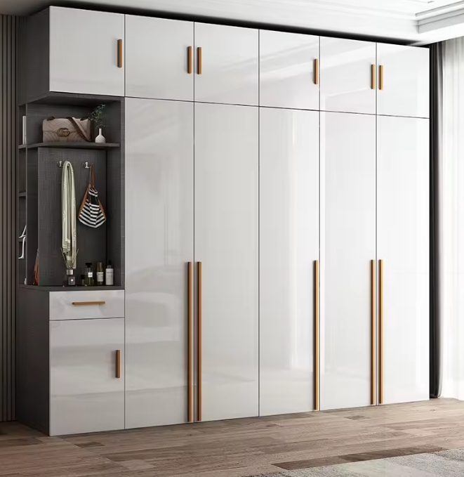 Tùy chỉnh 2 cửa hiện đại MDF Quần áo gỗ Tủ quần áo cho phòng ngủ 3