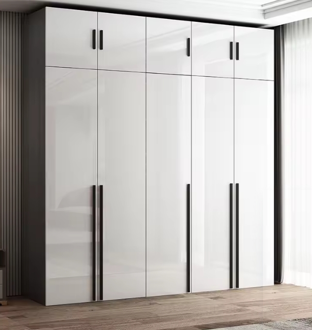 Tùy chỉnh 2 cửa hiện đại MDF Quần áo gỗ Tủ quần áo cho phòng ngủ 4