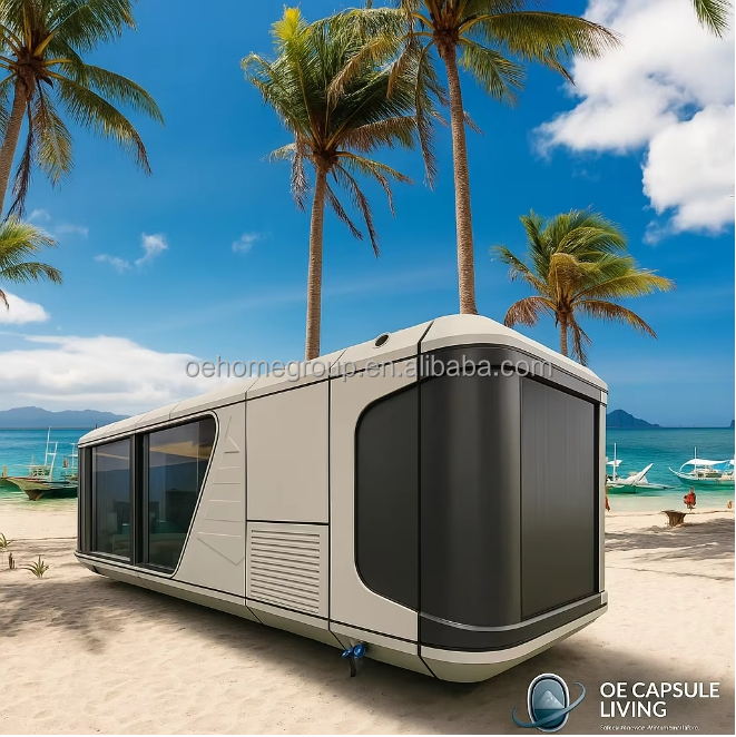 Nhà container hình viên nang không gian ngủ - Khái niệm tương lai 4