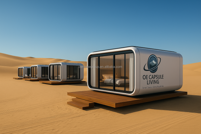 Nhà mô-đun lắp ghép sẵn sang trọng Khu nghỉ dưỡng Khách sạn Chống gió Apple Cabin Capsule House 3