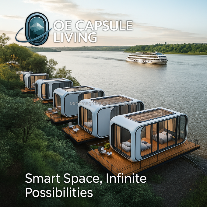 20/40ft phong cách Trung Quốc mô-đun Prefab Tiny House Container Thép vật liệu Cabin Cho khách sạn sử dụng văn phòng 4