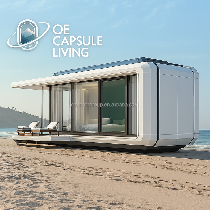 20/40ft phong cách Trung Quốc mô-đun Prefab Tiny House Container Thép vật liệu Cabin Cho khách sạn sử dụng văn phòng 6