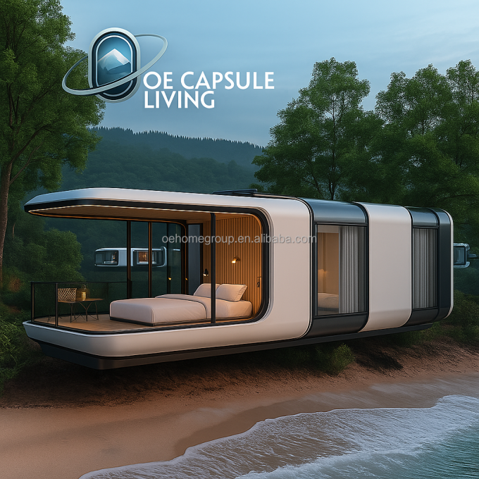 20/40ft phong cách Trung Quốc mô-đun Prefab Tiny House Container Thép vật liệu Cabin Cho khách sạn sử dụng văn phòng 7