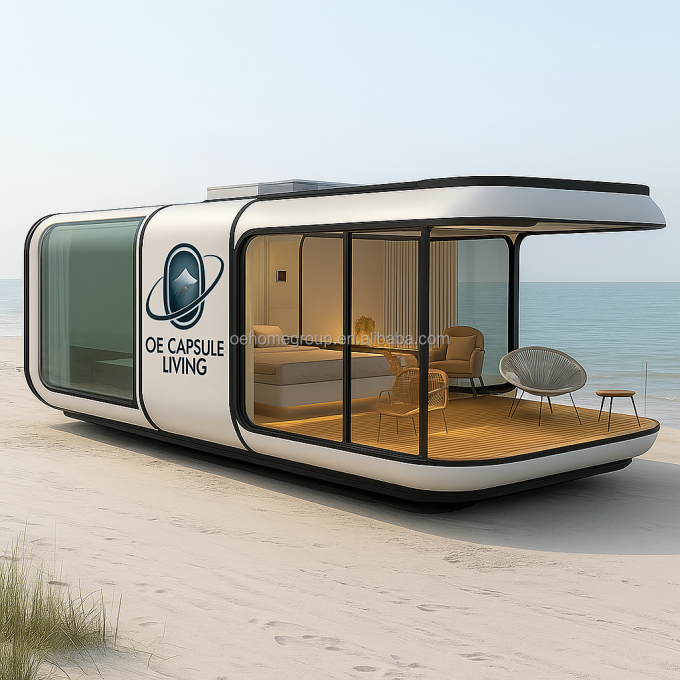 Nhà ngủ khách sạn container nhà thiên nhiên khu nghỉ mát xây dựng thép tiền chế cho gia đình 2