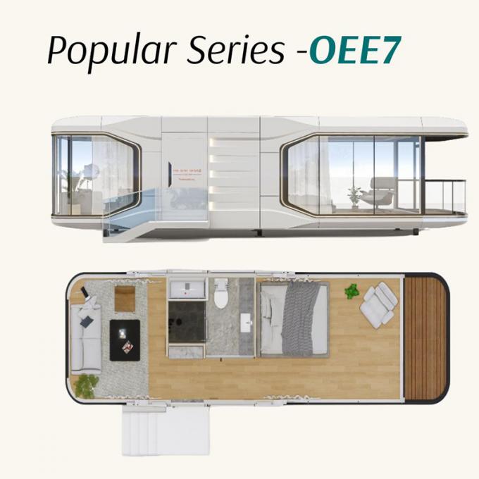 Phòng ngủ sang trọng Phòng khách hiện đại Prefab thông minh Không gian nhỏ Capsule di động Khối chứa mô-đun Capsule House Hotel 2