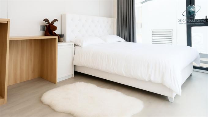 Phòng ngủ sang trọng Phòng khách hiện đại Prefab thông minh Không gian nhỏ Capsule di động Khối chứa mô-đun Capsule House Hotel 3