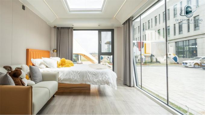 Phòng ngủ sang trọng Phòng khách hiện đại Prefab thông minh Không gian nhỏ Capsule di động Khối chứa mô-đun Capsule House Hotel 5