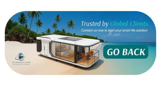 Phòng ngủ sang trọng Phòng khách hiện đại Prefab thông minh Không gian nhỏ Capsule di động Khối chứa mô-đun Capsule House Hotel 33